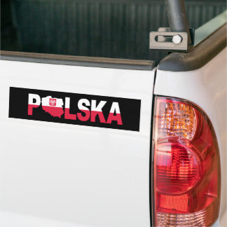 Pegatina Para Coche Cartas de mapa de la bandera de Polonia de Polonia