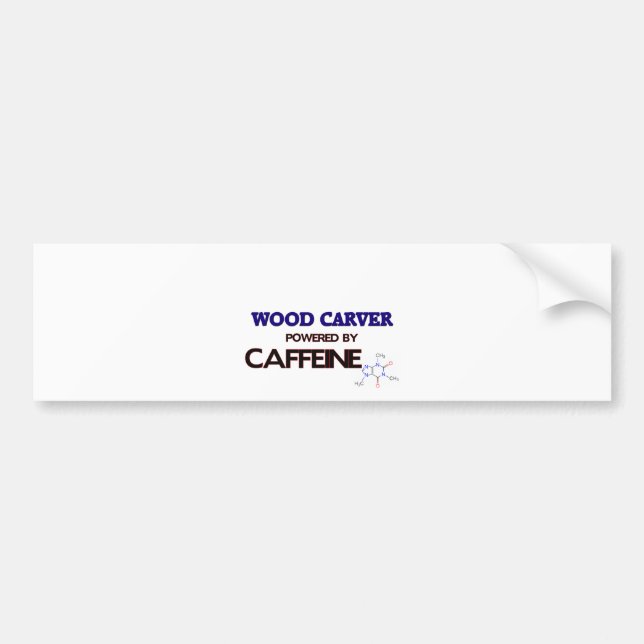 Pegatina Para Coche Carver de madera accionado por el cafeína (Frente)