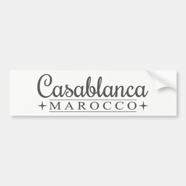 Pegatina Para Coche Casablanca bumpersticker (Frente)