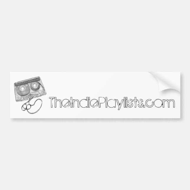 Pegatina Para Coche Casete, TheIndiePlaylists.com (Frente)