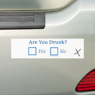 Pegatina Para Coche Casillas de verificación SlipperyJoe's Are You Dru