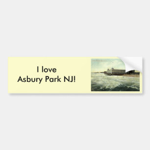 Pegatina Para Coche Casino, parque NJ 1910 de Asbury