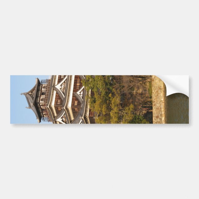 Pegatina Para Coche Castillo de Hiroshima 広 島 城, Hiroshima, Japón (Frente)