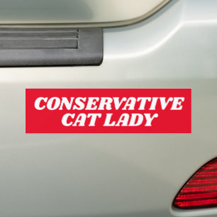 PEGATINA PARA COCHE CAT LADY CONSERVATIVE PARA TRUMP BUMPER STICKER
