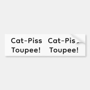 Pegatina Para Coche Cat-Piss Toupee Hankamer Artjunkhaus Splash-Art
