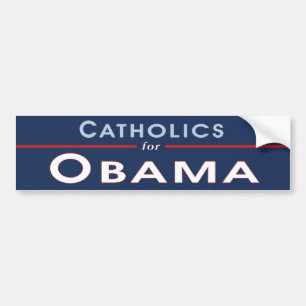 Pegatina Para Coche Católicos para Obama