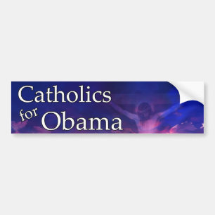 Pegatina Para Coche Católicos para Obama