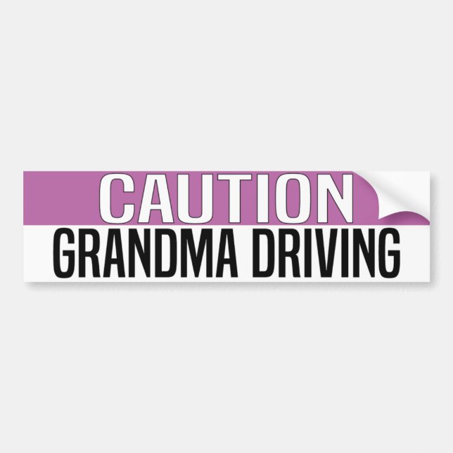 Pegatina Para Coche caution Grandma Driving (Frente)