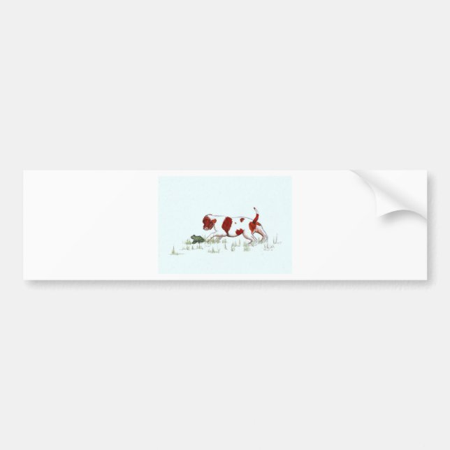 Pegatina Para Coche Cavalier King Charles Spaniel cachorro CKC (Frente)
