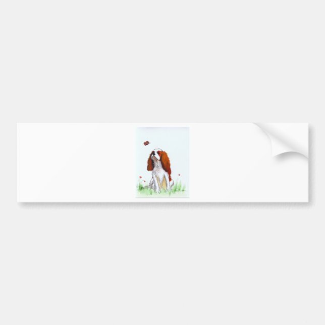 Pegatina Para Coche Cavalier King Charles Spaniel CKC (Frente)