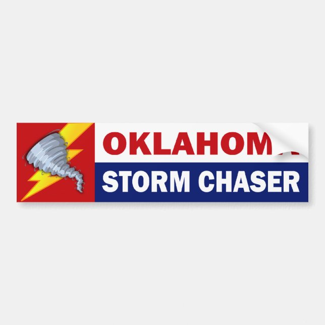 Pegatina Para Coche Cazador de la tormenta de Oklahoma (Frente)
