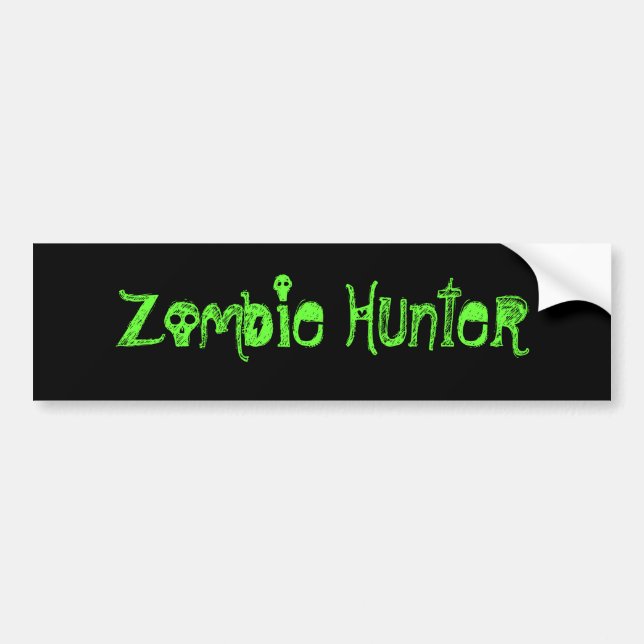 Pegatina Para Coche Cazador del zombi (Frente)