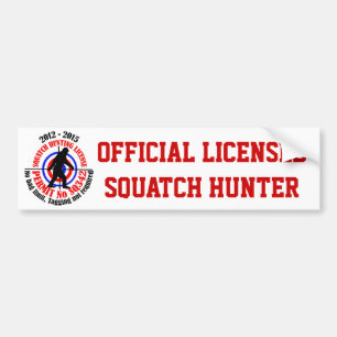 Pegatina Para Coche Cazador oficial del squatch