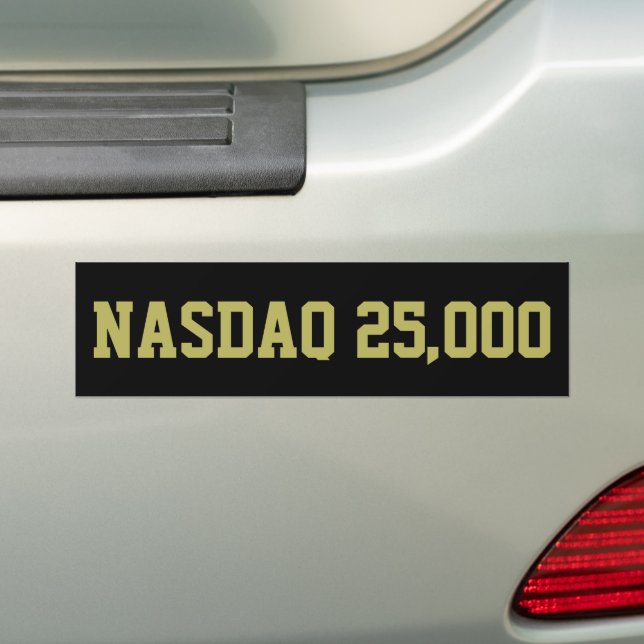 Pegatina Para Coche Celebración de la bolsa de valores NASDAQ 25000 (en coche)