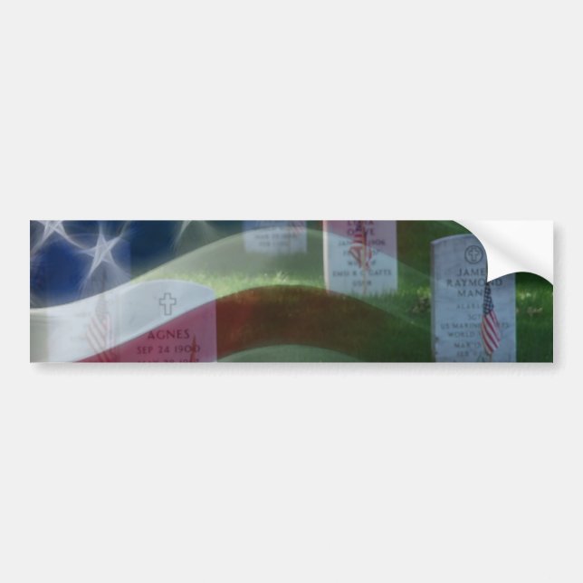 Pegatina Para Coche Cementerio nacional de Arlington, bandera (Frente)
