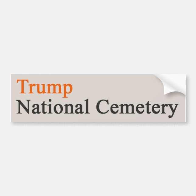 Pegatina Para Coche Cementerio nacional de Trump - Beige-Naranja (Frente)