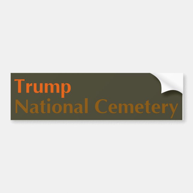 Pegatina Para Coche Cementerio nacional de Trump - Naranja de olivos (Frente)
