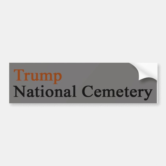 Pegatina Para Coche Cementerio nacional de Trump — Naranja gris oscuro (Frente)