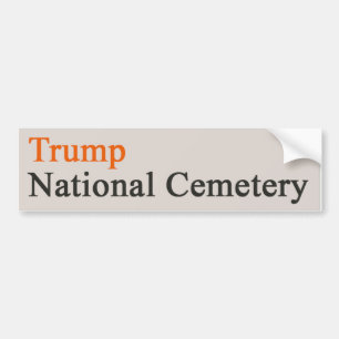 Pegatina Para Coche Cementerio Nacional Trump - Naranja Beige
