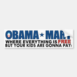 Pegatina Para Coche ¡Centro comercial de Obama - donde está libre