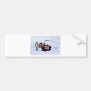Pegatina Para Coche Cepillo de madera de Timberwolf