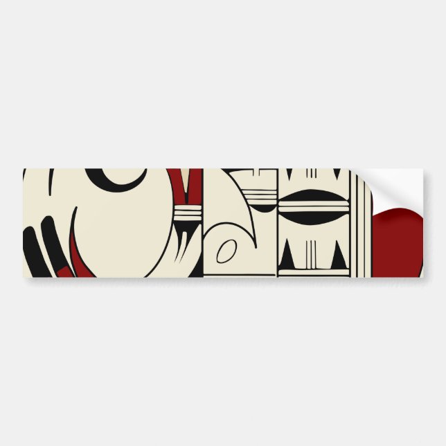 Pegatina Para Coche Cerámica 01 del Hopi (Frente)