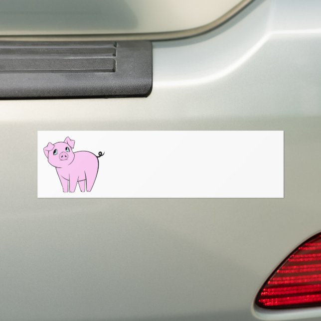 Pegatina Para Coche Cerdo, Cerdito, cerdo, cerdo rosado, animal de gra (en coche)