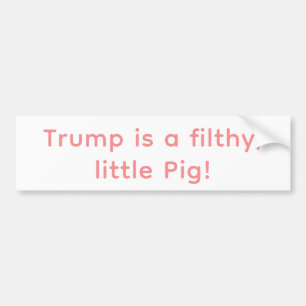 Pegatina Para Coche Cerdo Trump Hankamer Artjunkhaus Cómic Sucio