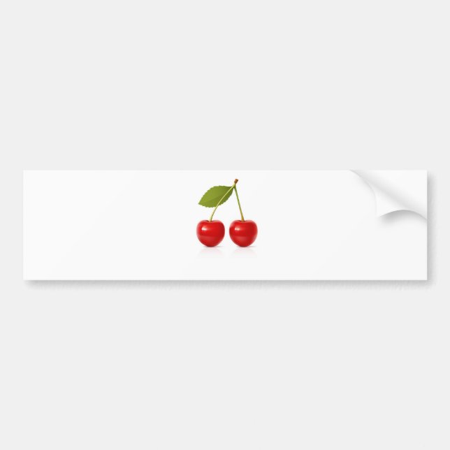 Pegatina Para Coche Cerezas rojas (Frente)