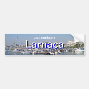 Pegatina Para Coche certificado de visita a Larnaca, Chipre