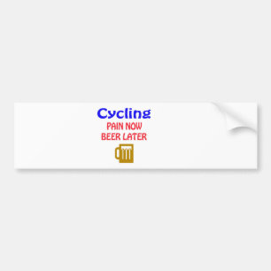Pegatina Para Coche Cerveza de ciclo del dolor ahora más adelante