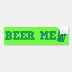 Pegatina Para Coche CERVEZA YO diseño del verde del día del St