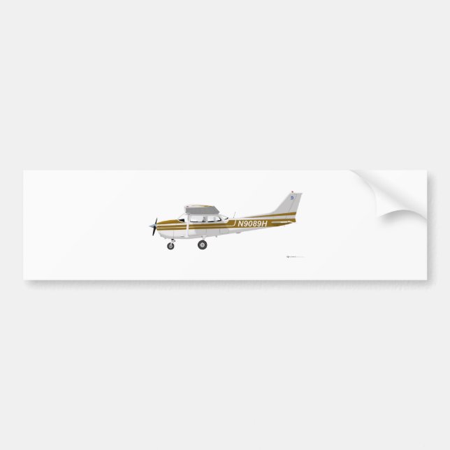 Pegatina Para Coche Cessna 172 Skyhawk Brown (Frente)