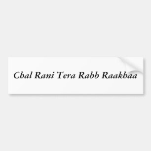 Pegatina Para Coche Chal Rani Rabb tera Raakhaa