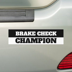 PEGATINA PARA COCHE CHAMPION DE COMPROBACIÓN DE FRENO