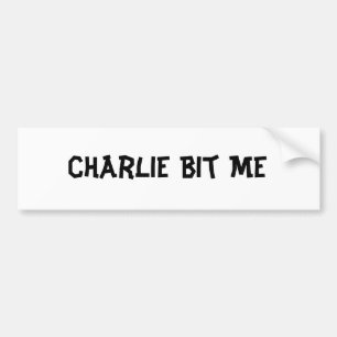 Pegatina Para Coche Charlie me mordió