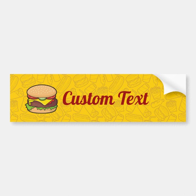 Pegatina Para Coche Cheeseburger Bumper Sticker (Frente)
