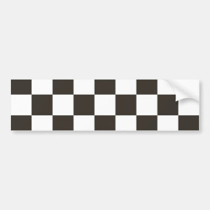 Pegatina Para Coche Chequered Flag (Black and White) (Checker Pattern)