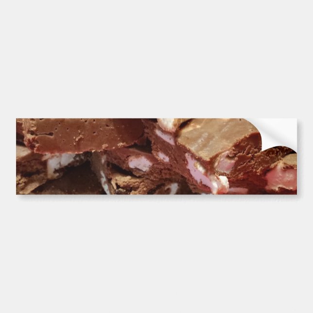 Pegatina Para Coche Cherry Chocolate Fudge Marshmallow En Una Placa (Frente)