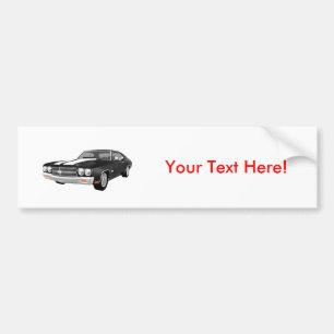 Pegatina Para Coche Chevelle SS de 1970: Acabado negro: