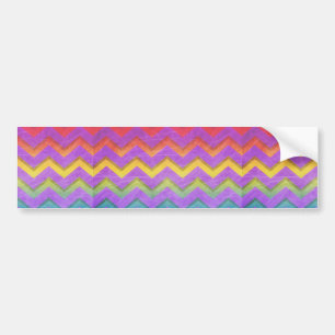 Pegatina Para Coche Chevron arcoiris de Shirley Taylor