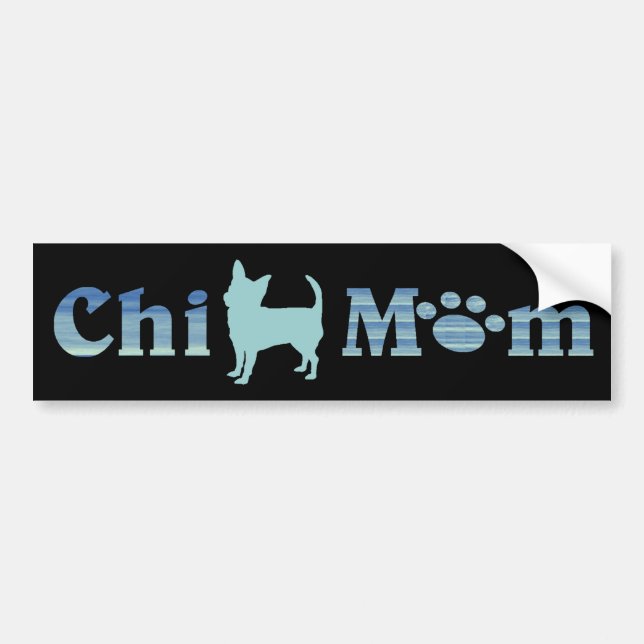 Pegatina Para Coche Chi Mom Chihuahua Mom Bumper Sticker (Frente)