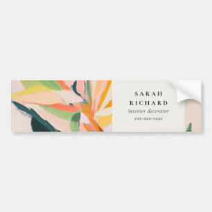 Pegatina Para Coche Chic Boho Colorido Pájaro del Paraíso Floral Pinta