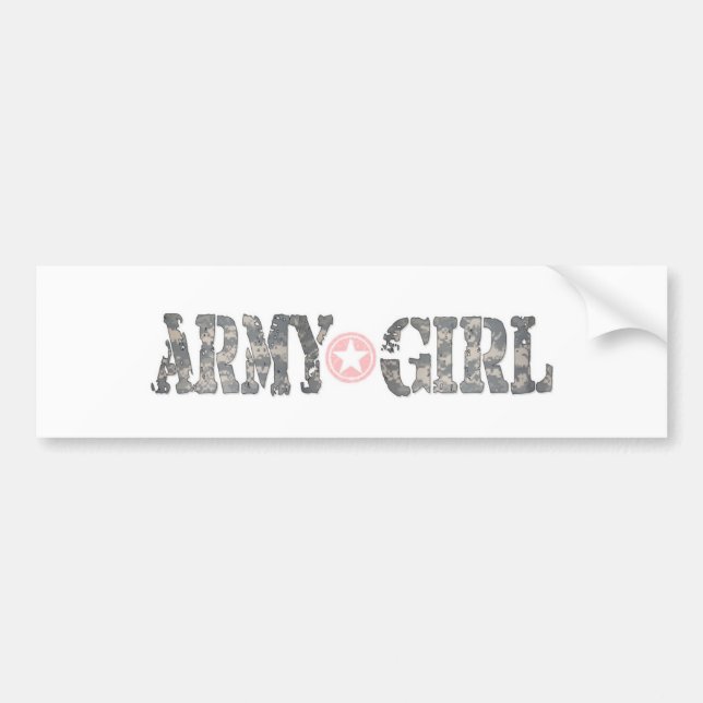 Pegatina Para Coche Chica Camo del ejército (Frente)