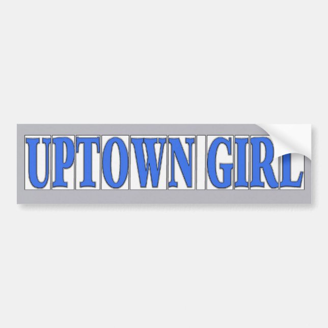 Pegatina Para Coche Chica de Blue Tiles Uptown (Frente)