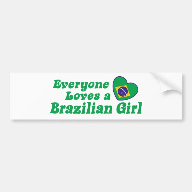 Pegatina Para Coche Chica de Brasil (Frente)