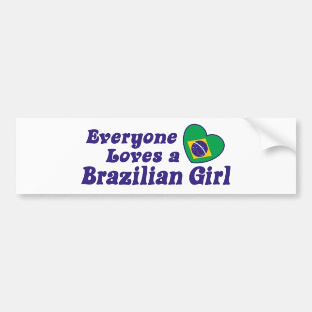 Pegatina Para Coche Chica de Brasil (Frente)