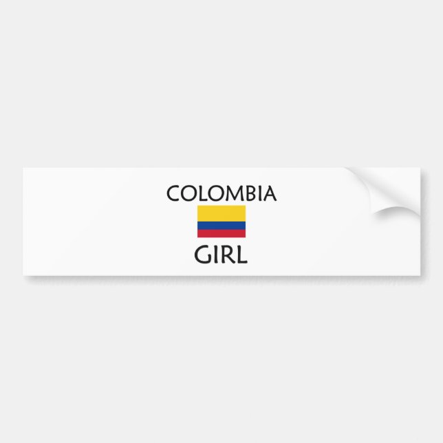 PEGATINA PARA COCHE CHICA DE COLOMBIA (Frente)