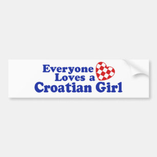 Pegatina Para Coche Chica de Croacia