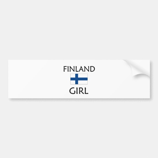 PEGATINA PARA COCHE CHICA DE FINLANDIA (Frente)